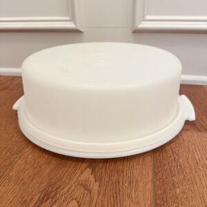Tupperware Round Pie Cake Taker Sheer Cover‎ Dome Vintage Without Handle